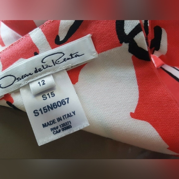 $2,400 NEW OSCAR DE LA RENTA STUNNING CORAL RED FLORAL RUNWAY BOW BAG DRESS 12 - Picture 8 of 10